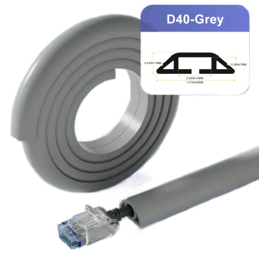 ПВХ-укрытие для провода 1 м Защитный чехол для шнура питания Профессиональное напольное покрытие для шнура питания на открытом воздухе