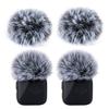 Furry Microphone Windscreen for DJI Mic Mini - Microphone Wind Muff for DJI Mini Reduces Wind Noise and Keeps Your Microphone Clean (Gray)
