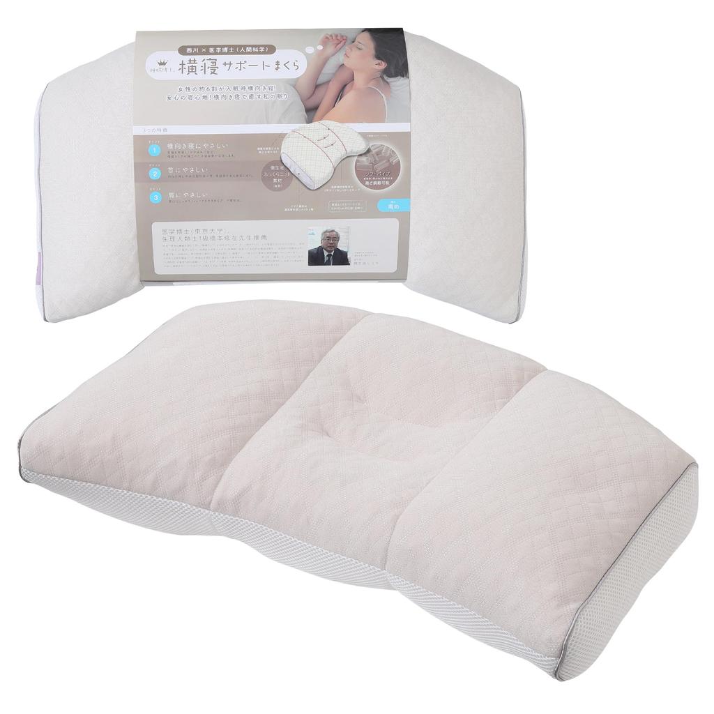 Nishikawa Sleep Doctor Side Sleeping Support Разработано в сотрудничестве с медицинскими специалистами Для людей, которые часто спят на спине Очень быстрое высыхание
