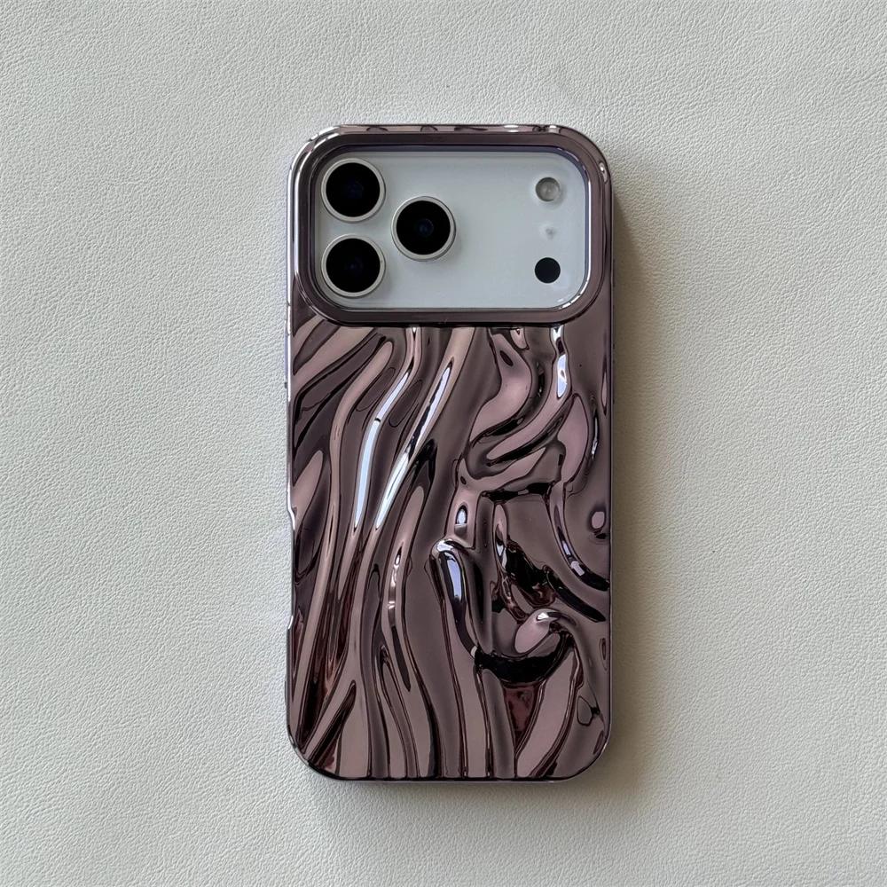 Электроокрашенный 3D прочный чехол для телефона для Iphone 17 Air 16E 16 15 14 13 12 11 Pro Max, водостойкий, ударопрочный, из ТПУ, мягкая крышка