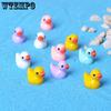 3PCS Mini Yellow Duck Mixed Color Duck Gardening Landscaping Moss Micro Landscape Ornaments Creative Ornaments Resin Crafts
