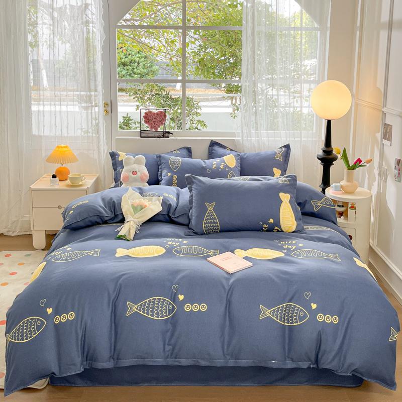 Cute Panda Duvet Cover Twin Queen Size for Kids Girls Boys Room Decor,Gray Grid Bedding Set 3pcs,Cartoon Animals Comforter Cover