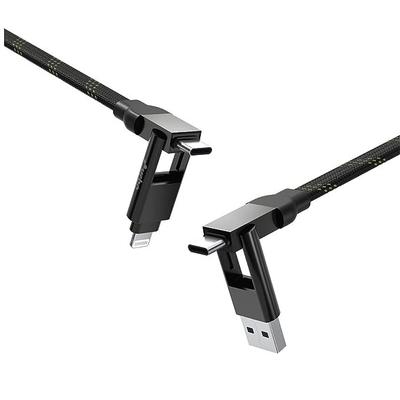Кабель 4 в 1 | 100 Вт PD Сертифицирован Apple MFi Type C на Lightning|USB на LTG B0B4JH1CWD