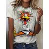 Летняя женская рубашка с 3D-принтом, короткий рукав, повседневная футболка в стиле Харадзюку, уличная футболка больших размеров для женщин, топ