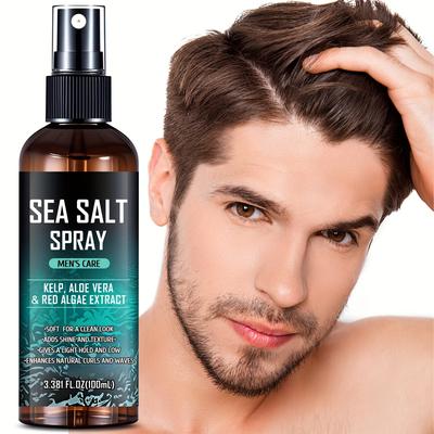 Мужской спрей с морской солью - Мягко питает и увлажняет волосы, подчеркивая естественные кудри и волны, придавая блеск и текстуру - Не склеивает волосы и бороду
