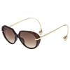 European and American personalized pilot steel ball earrings women's sunglasses advanced sense large frame sunglasses s