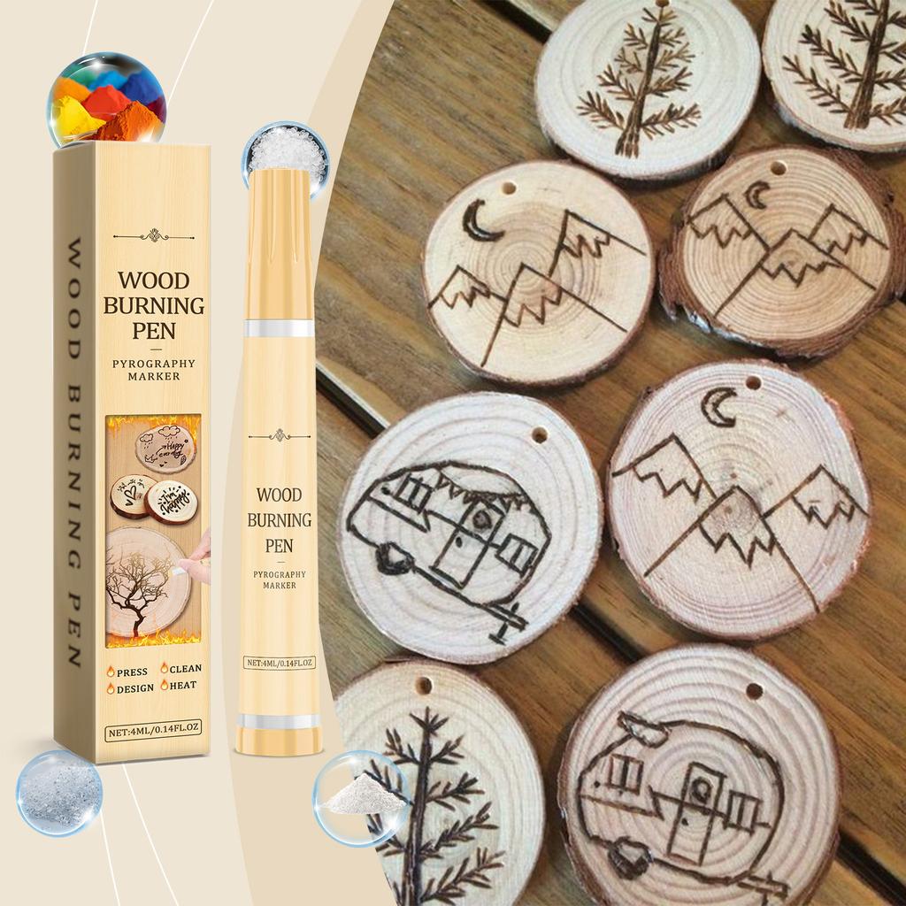 Маркер для выжигания по дереву, деревянный, кожаный, ручная работа, дизайн своими руками, кисть для выжигания 4 мл