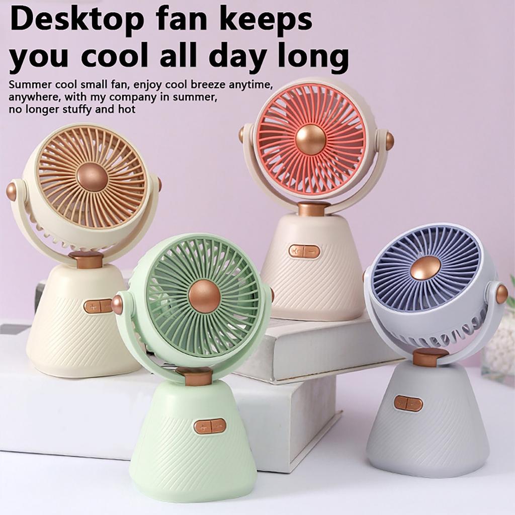 Desktop Fan For Bedroom And Study – USB Rechargeable Portable Quiet Table Fan For Students