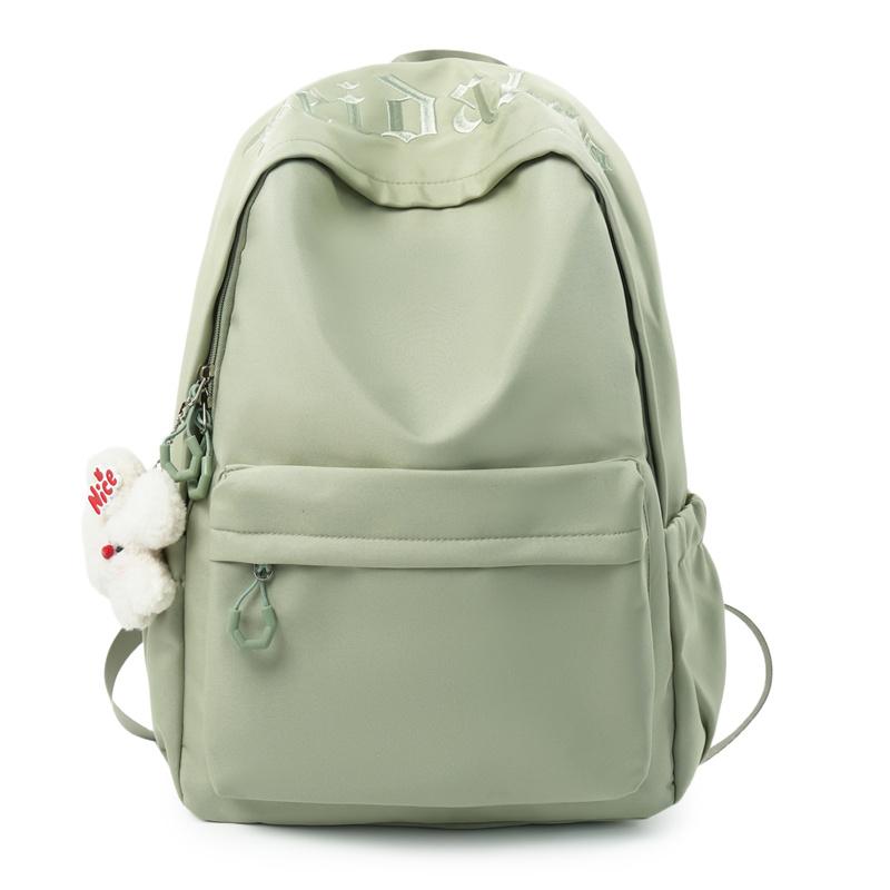 Однотонный школьный рюкзак для женщин, большой емкости