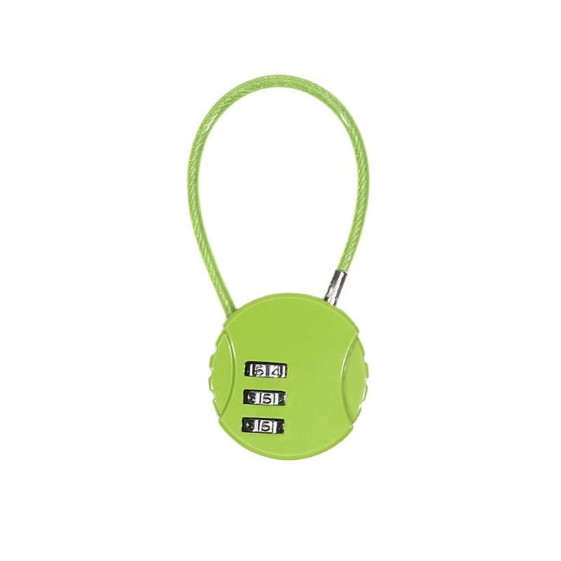 3-Digit Cable Luggage Locks Multifunctional Re-Settable Combination Padlocks Backpack Suitcase Code Locks for School Office