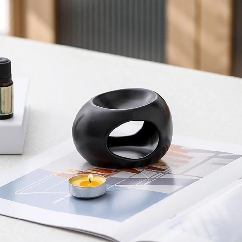 Minimalist Essential Oil Burner Ceramic Aromatherapy Burner Candle Heating Holder Yoga Studio