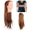 Голова манекена с длинными волосами, светло-коричневая голова для парикмахерской, тренировочная голова, косметологический манекен, голова куклы