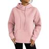 Women's Casual Hooded Long-sleeved Pullover Solid Color Sweatshirt