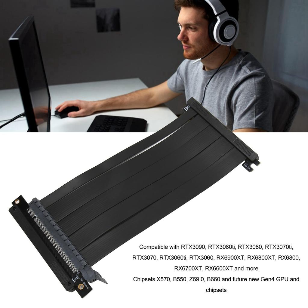 Двойной обратный Ultra PCIE4 16 Riser высокоскоростной видеокарты расширение PCIE Strix Riser кабель для Game Shield вертикальный Cryfoktgcuf6xm034 кабель, кабель,