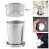 Portable Stainless Steel With Keychain Collapsible Cup Folding Coffee Handcup Telescopic Mug