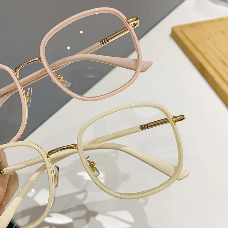 ladies Fashionable Anti Fatigue Reading Glasses Large Frame Anti Blue Light Presbyopia Glasses High Definition Far Sight Eyewear