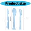 3Pcs Detachable Cutlery Travel Tableware Picnic Dinnerware Travel Portable Cutlery Set Wheat Straw Cutter Fork Spoon