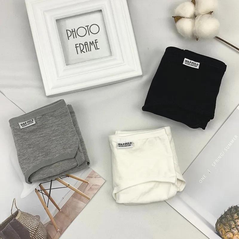 3 шт./компл. женские однотонные повседневные мягкие трусы большого размера со средней талией, бесшовные хлопковые универсальные трусы