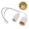 Led Light Ceramic Screw Heat Resistant Adapter Home Use Socket Round For E14 Bulb Base E27 Lamp Holder With Cable