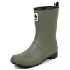 Женские резиновые сапоги Akiriko Moz средней длины из материала TPE, с нескользящей подошвой и полиуретановой подкладкой, цвет хаки, размер M