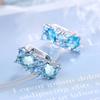 BELLA BOX Classic Earrings For Charm Lady With Blue Color Zircon Women Party Valentines Gifts