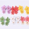 1 Pair Colorful Flower Stud Earrings Matte Bright Color Elegant Nonallergic Sweet Flower