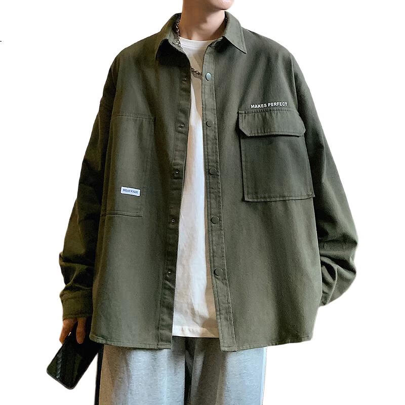 Foss Phil Jacket for Men And Women, Spring And Autumn Casual American Retro Workwear Top, Comfortable Versatile Coat