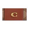 New COACH Coated Canvas Wallet Women's Brown CR542-B4XHG