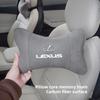 hbsh4 Car Suede Headrest Neck Support Auto Seat Accessories For Lexus LS LC RZ IS350 ES300 GS350 CT200h GX460 LX570 RX500h NX300 UX260
