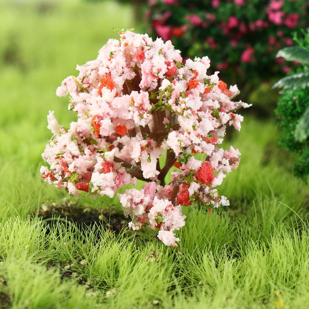 Rural Style Sakura Miniatures Plastic Simulation Trees Landscape Micro Figurines   Yard