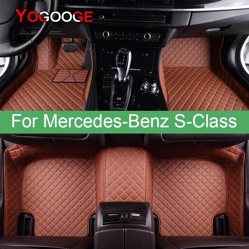Автомобильные коврики YOGOOGE для Mercedes Benz S-Class W221 W222 W223 S300 S350 S400 S320-600, аксессуары для авто ног