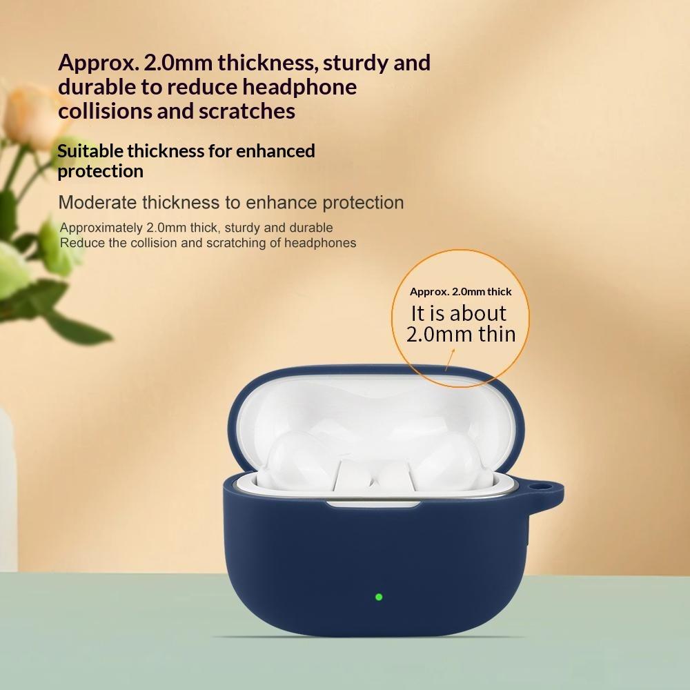 Для vivo iQOO TWS 5 Силиконовый чехол Защитная крышка для беспроводных наушников с пряжкой против потери