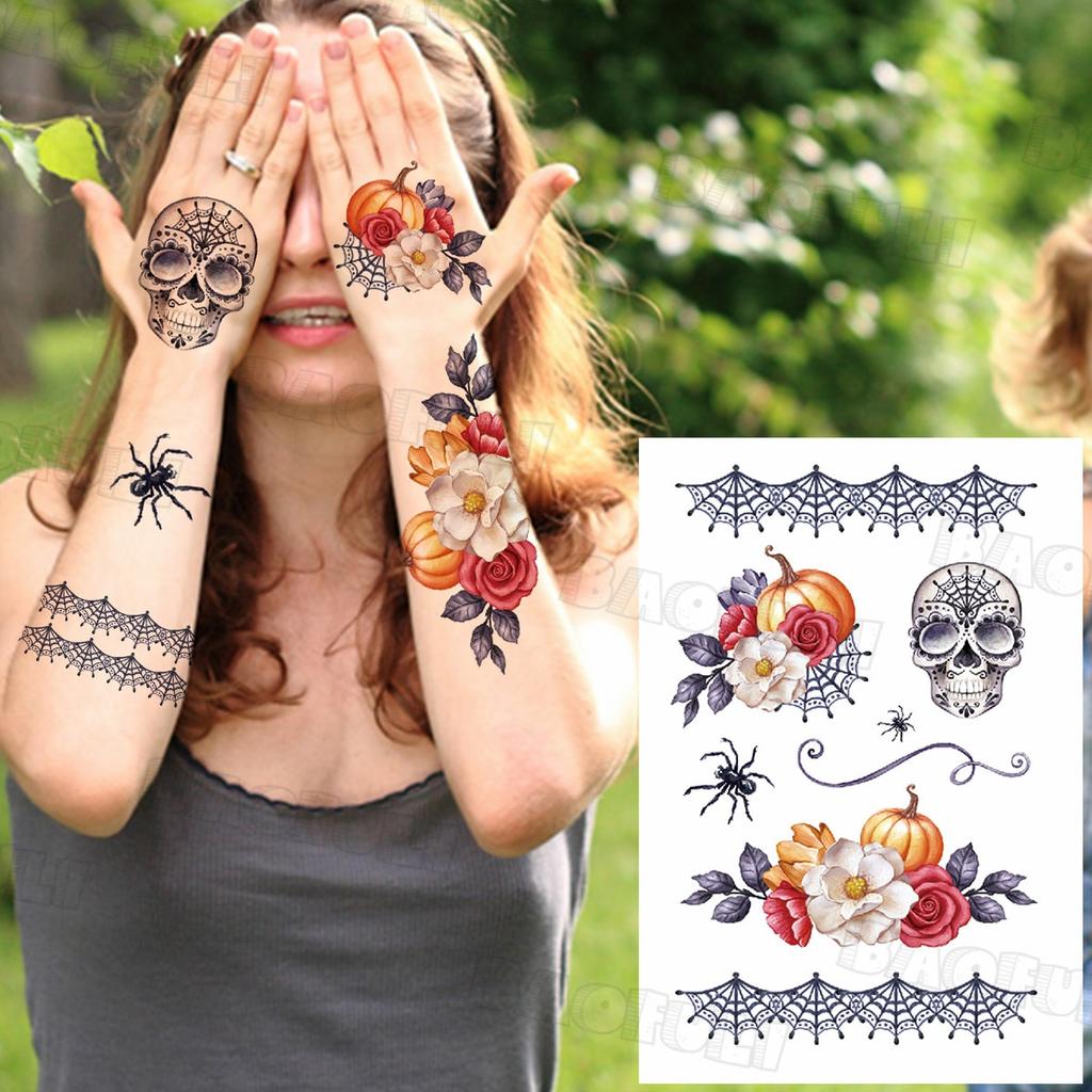 Черный пиратский череп, парусный спорт, временная татуировка для мужчин и женщин, реалистичная сова, лев, клоун, поддельная татуировка, наклейка, крутая татуировка на предплечье, грудь, татуировка
