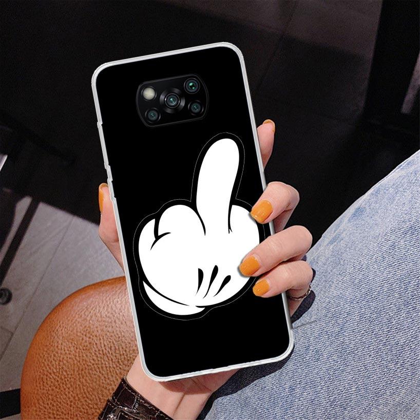 Чехол для телефона со средним пальцем для Xiaomi Poco X5 X6 X7 Pro X4 Gt F7 Ultra M8 M7 Redmi 15C 15 13C 13 12C 12 Уникальная обложка Coque Poco X7