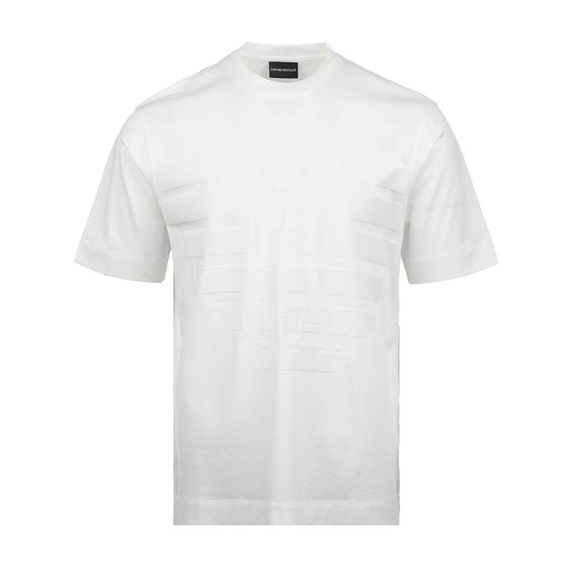 Emporio Armani Ss25 Однотонная футболка с круглым вырезом и короткими рукавами Мужские топы Белый EM000943-AF10762-F0091