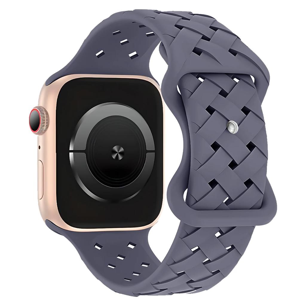Strap for Apple Watch Band Ultra 49mm 44mm 40mm 45mm 41mm 46mm 42mm Sport Silicone Woven Loop Bracelet IWatch Series 10 9 8 7 6