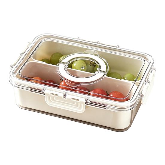 Контейнер для хранения продуктов с крышкой и ручкой Прозрачный органайзер для закусок Влагостойкий кухонный контейнер для орехов, конфет, печенья, сухофруктов