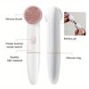 2-in-1 Electric Face Cleansing Brush With MassageBlackhead Remover, Silicone Cleaner For Facial Skin Care