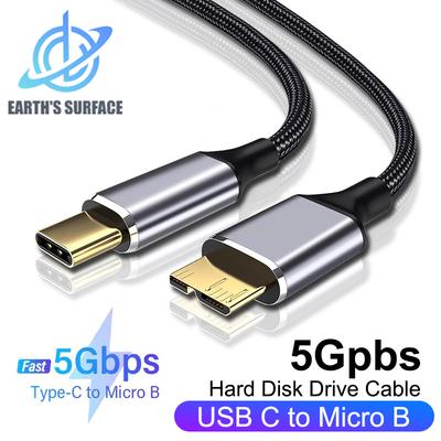 Кабель USB 3.0 Type C — Micro B 5 Гбит/с, высокоскоростной кабель для передачи данных для жесткого диска, для ноутбука MacBook, телефона, внешнего диска, SSD, HDD, камеры