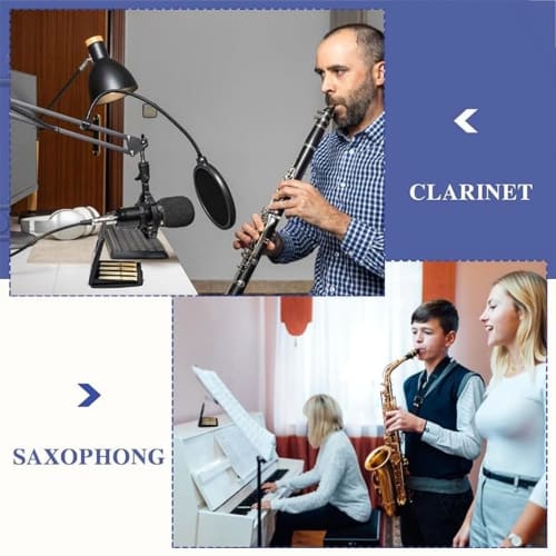 Clarinet Reed Case, Reed Storage Case for Clarinet Reeds, Alto, Tenor, Soprano, and Saxophone Reeds, with Reed Guard, Multi-Instrument, Holds 8 Reeds