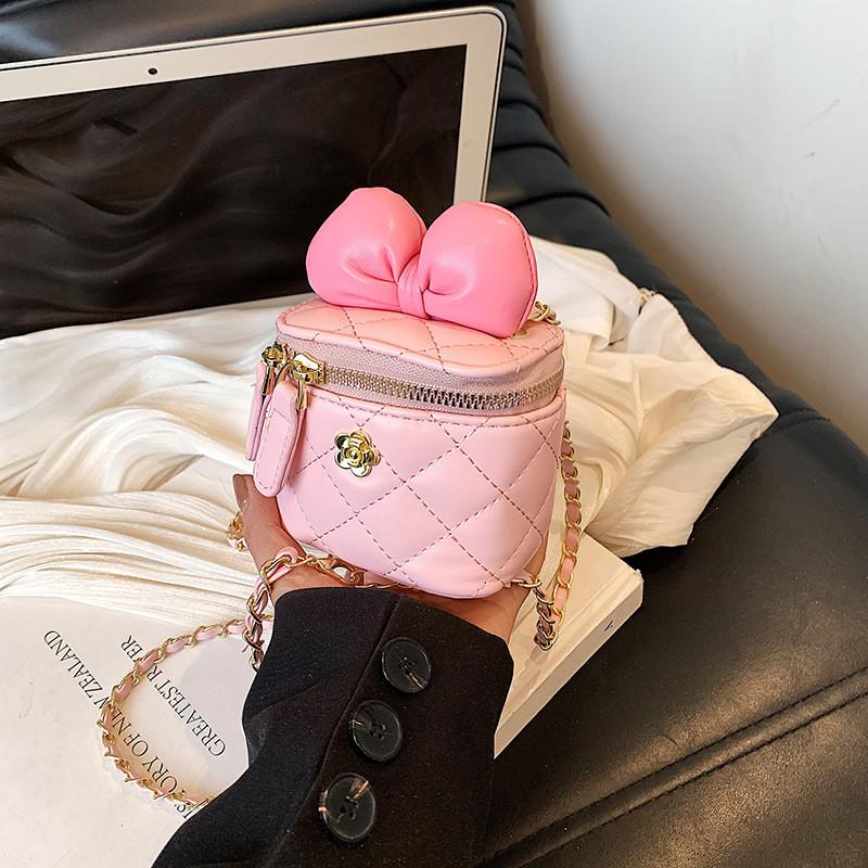 Шикарная элегантная мини-сумочка для девочек с модным бантом и цепочкой-ремнем