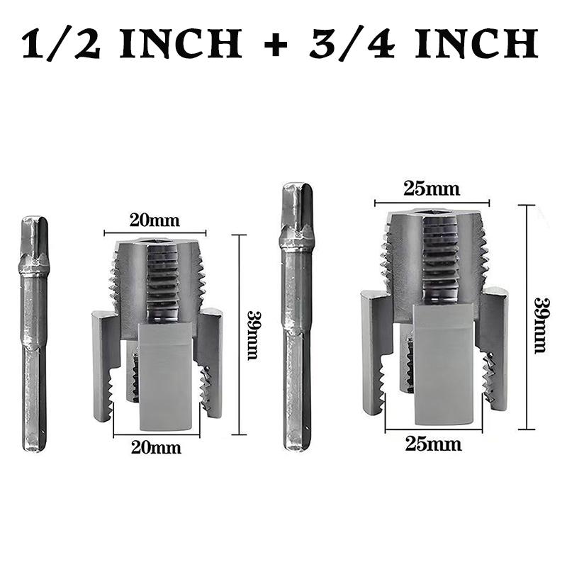 Инструмент для нарезки резьбы на трубах Интегрированный инструмент для нарезания внутренней и внешней резьбы на трубах Совместимый с электродрелью Набор резьбонарезчика для ПВХ труб