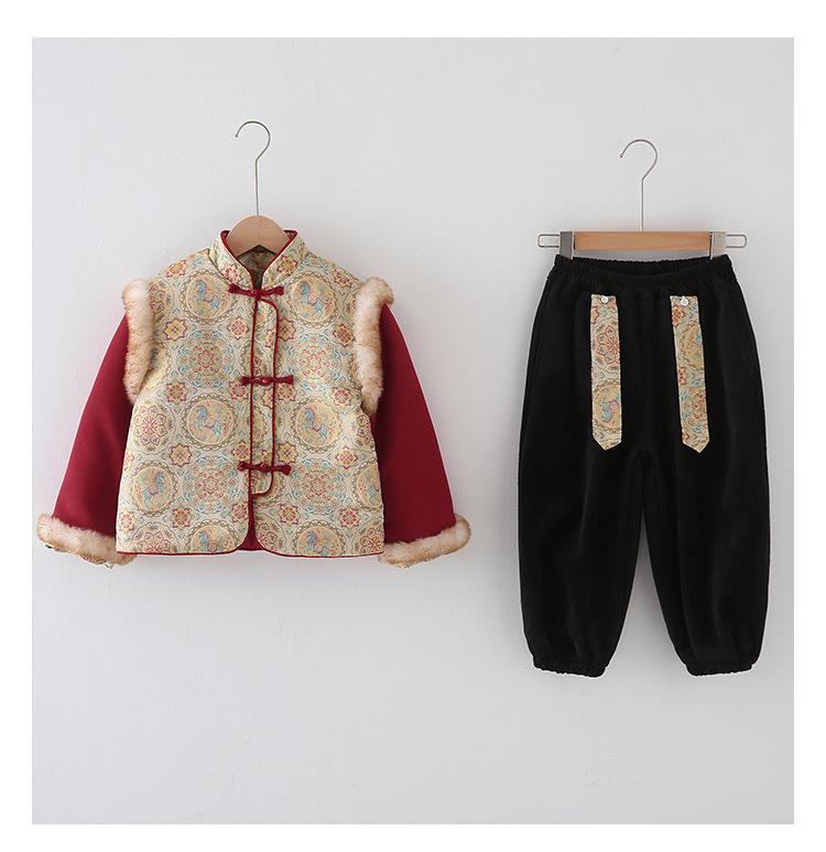 Boy's Tang Suit: Festive Chinese New Year Winter Outfit for Young Masters