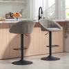 Set Of Two Relaxed Tub Bar Stools Grey