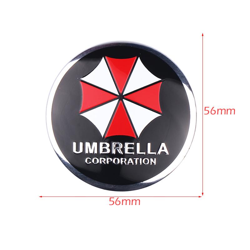 RE14PCS 56mm Umbrella Corporation Emblem Car Wheel Center Cover Sticker Auto Hub Caps Decal Accessories For Toyota Renault Volvo