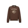 Comfortable Stylish American Retro Versatile Pullover Long Sleeve Sweatshirt Women Sweatshirt Brown 24FRM304WGBR