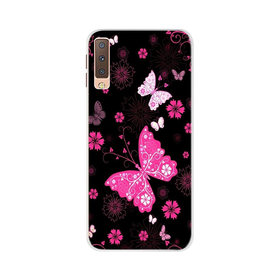 for Samsung A7 2018 Case Soft Silicone Back Cover Cute Cartoon Phone Case For Samsung Galaxy A7 A 7 2018 A750 A750f Case Bumper