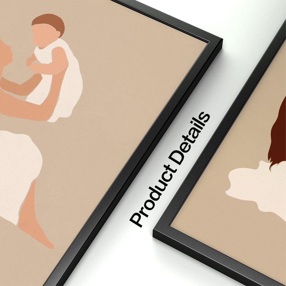 Беременная мама и ребенок, настенная живопись на холсте, картина для матери и ребенка, плакаты на скандинавскую тему и принты, настенные панно для детской комнаты, декор для спальни