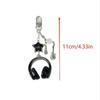 Bags Decoration Earphone-shaped Keychain Glitter Microphone Pendant  Backpack Charms