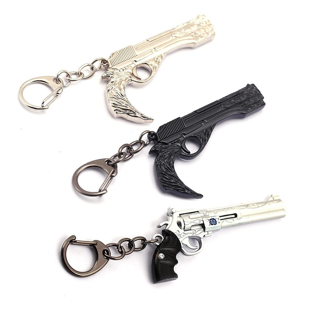 Новая анимационная игра-брелок-подвеска Devil May Cry 5 Ebony and White Ivory Dante Nero Arms Mourning Twin Guns Azure Rose Пистолет-брелок для ключей